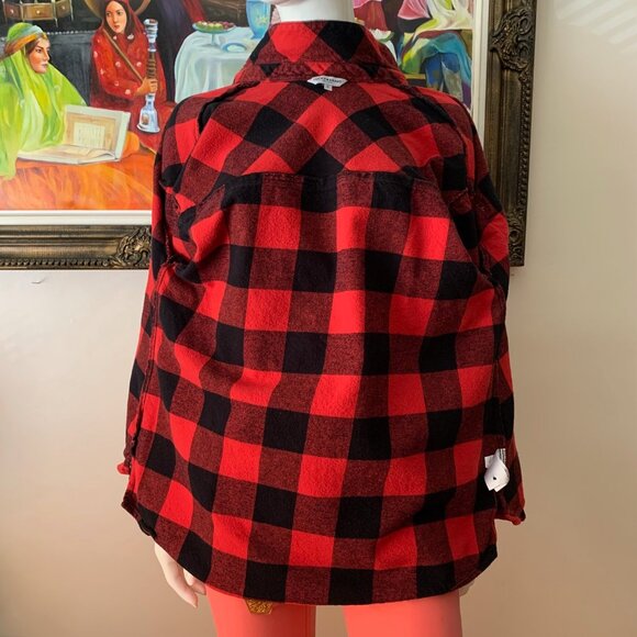 Lucky Brand Long Sleeve Button Up 100% Cotton Plaid Flannel Shirt - Picture 6 of 10